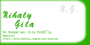 mihaly gila business card